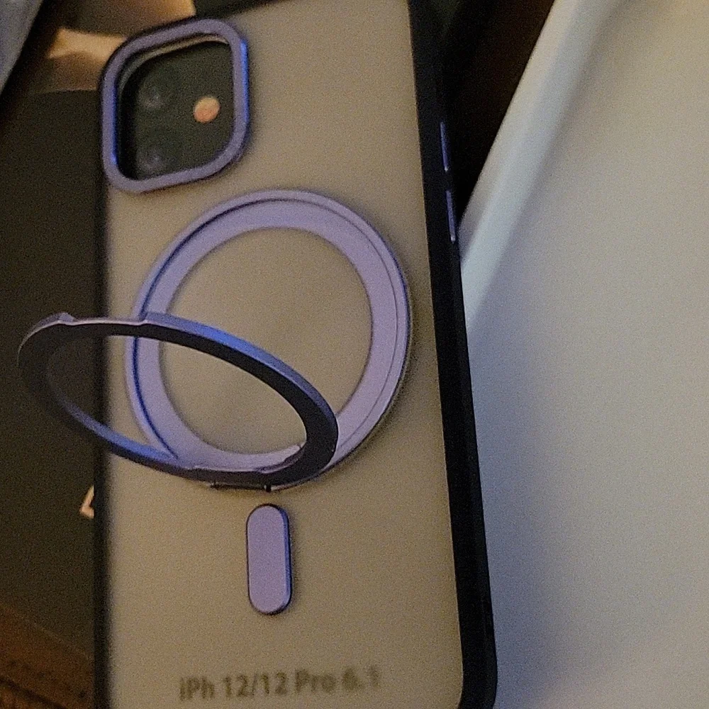 iPhone 12/12 Pro 6.1 Case with Purple Ring Holder